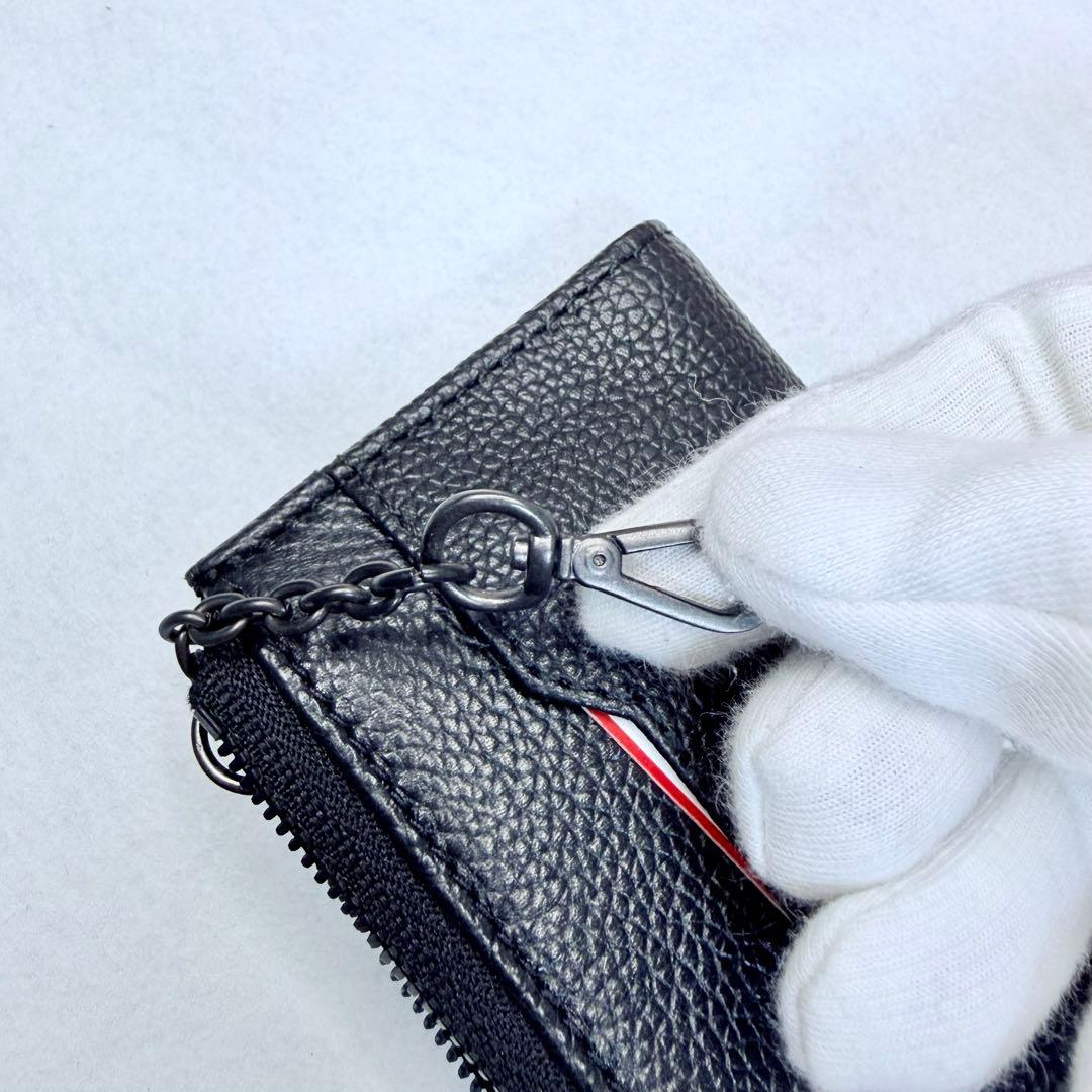 新品未使用 ディーゼル Lジップキー キーケース ケース レザー ブラック