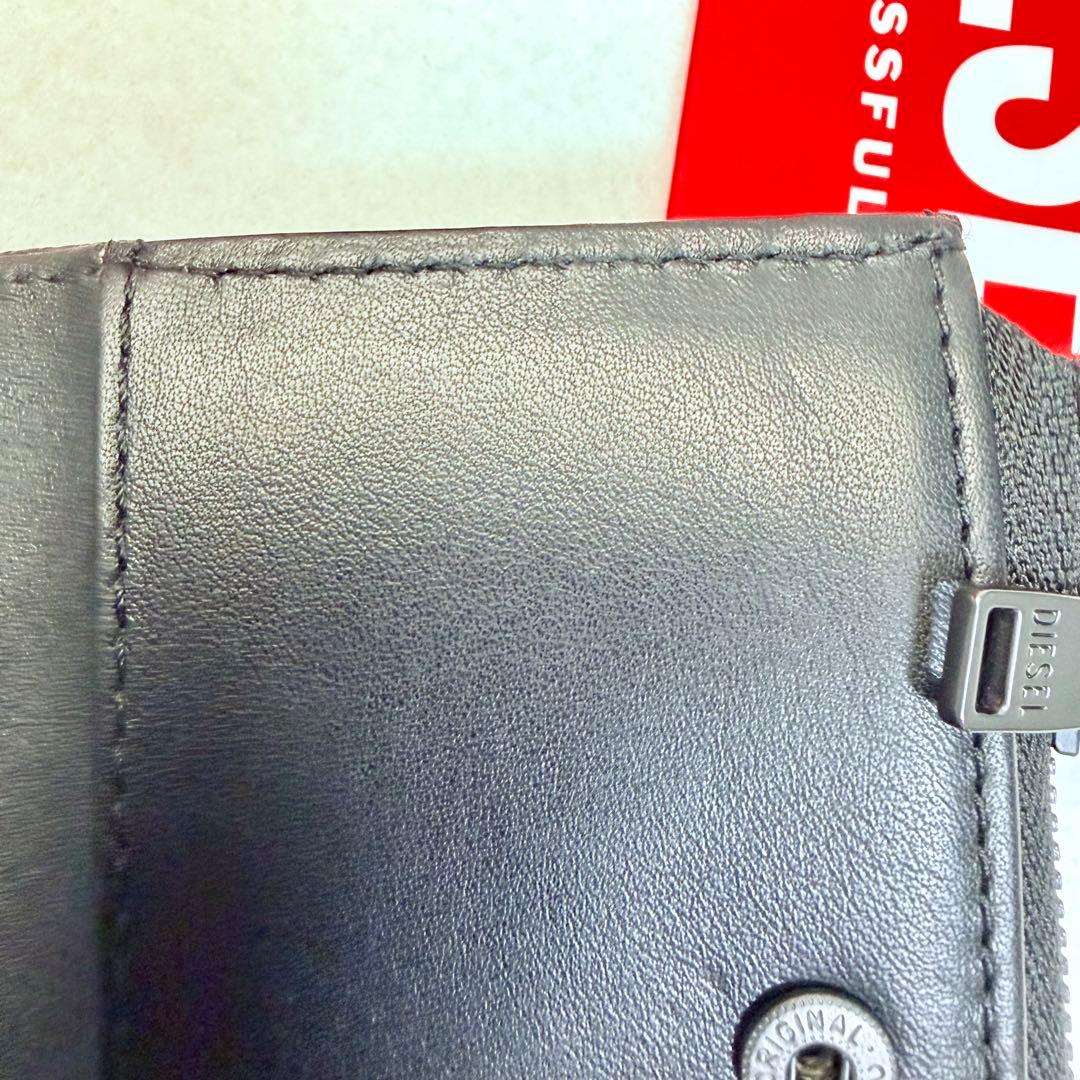 新品未使用 ディーゼル Lジップキー キーケース ケース レザー ブラック