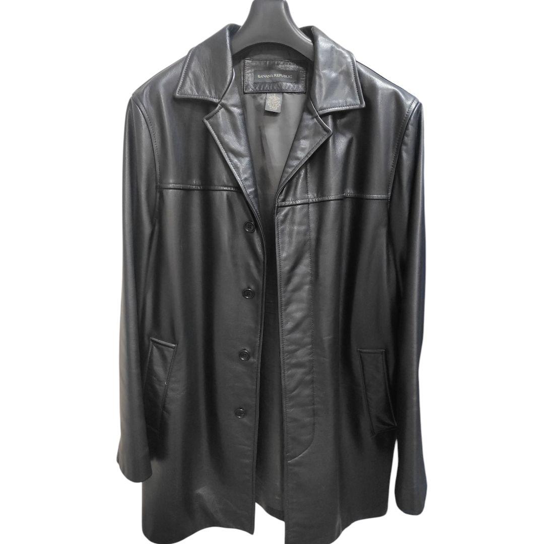 90s 美品　BANANA REPUBLIC　レザーカーコート