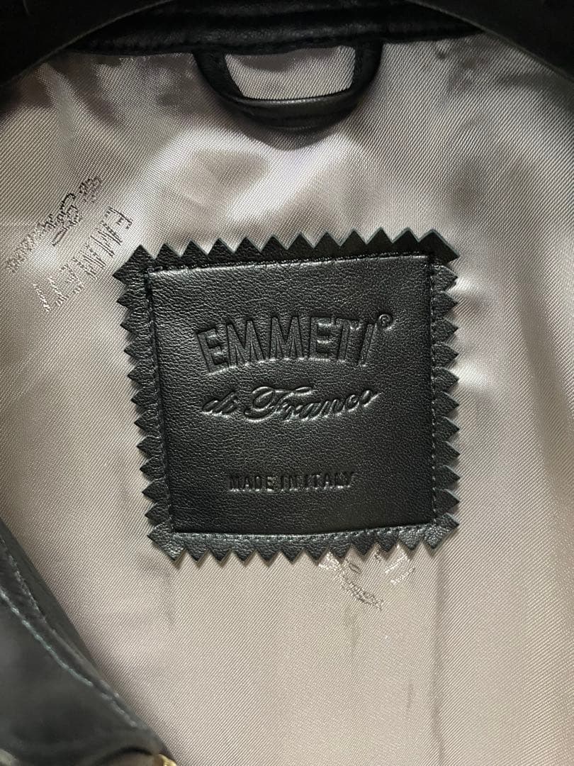 【新品未使用】EMMETI/MASSIMO BR別注シングルライダース 50 黒