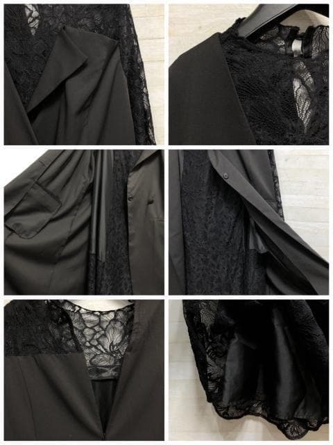 新品☆3L♪レース×ジャケット重ね着風ワンピースドレス☆☆A210