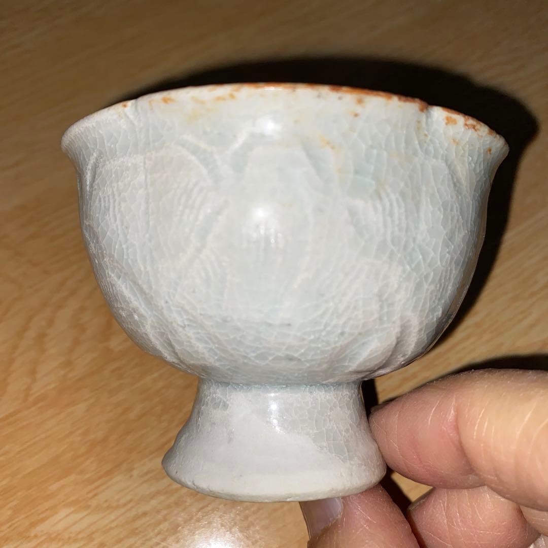 梅花型　影青台杯　宋時代