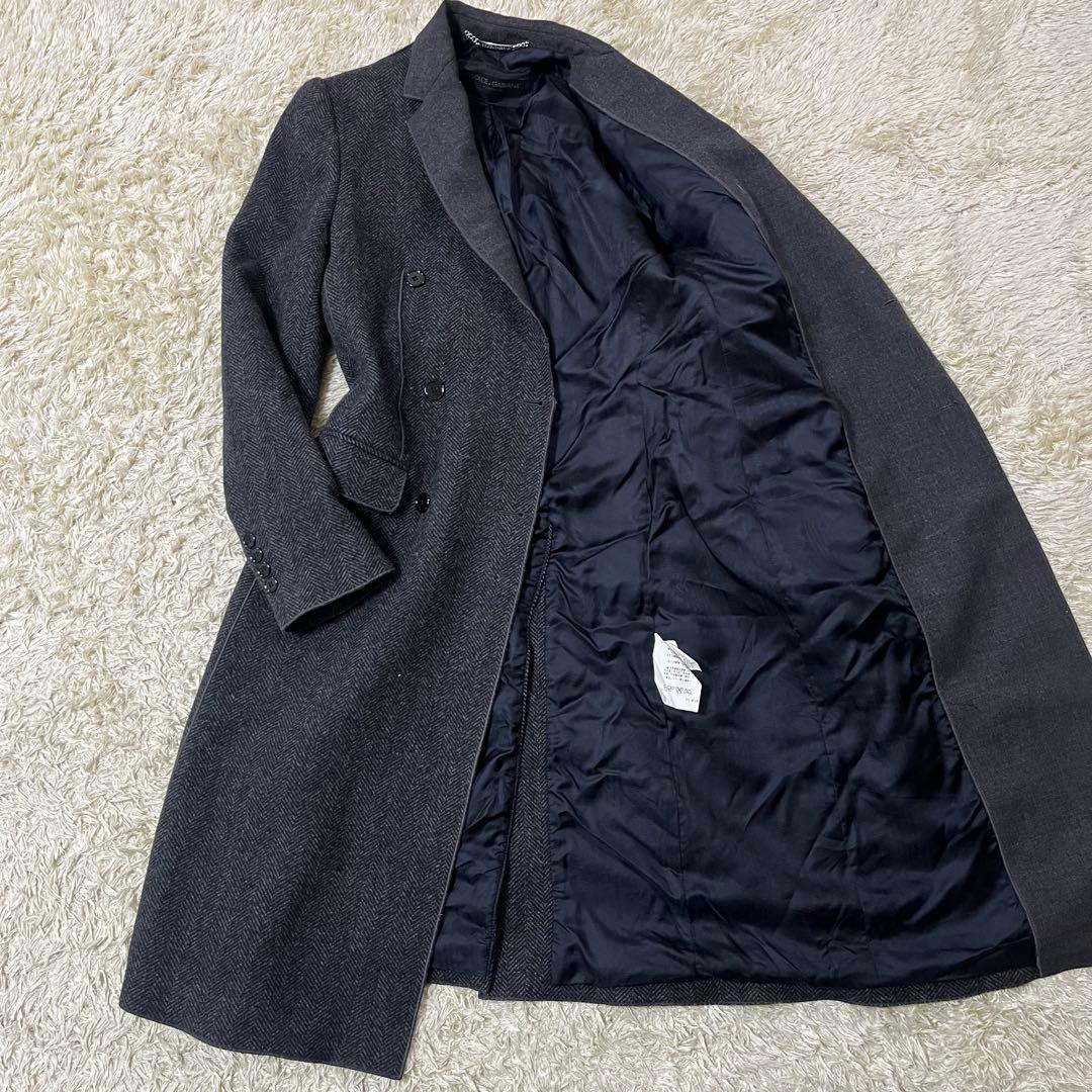 ドルチェ＆ガッバーナ　チェスターコート　ヘリンボーン　ロング　ドルガバ