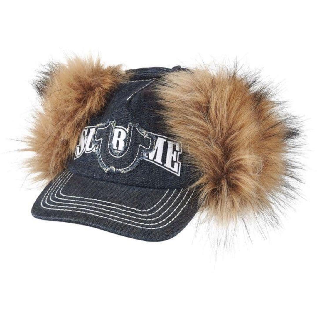 シュプリーム×トゥルーレリジョン イヤ フラップ5パネルキャップ　25aw