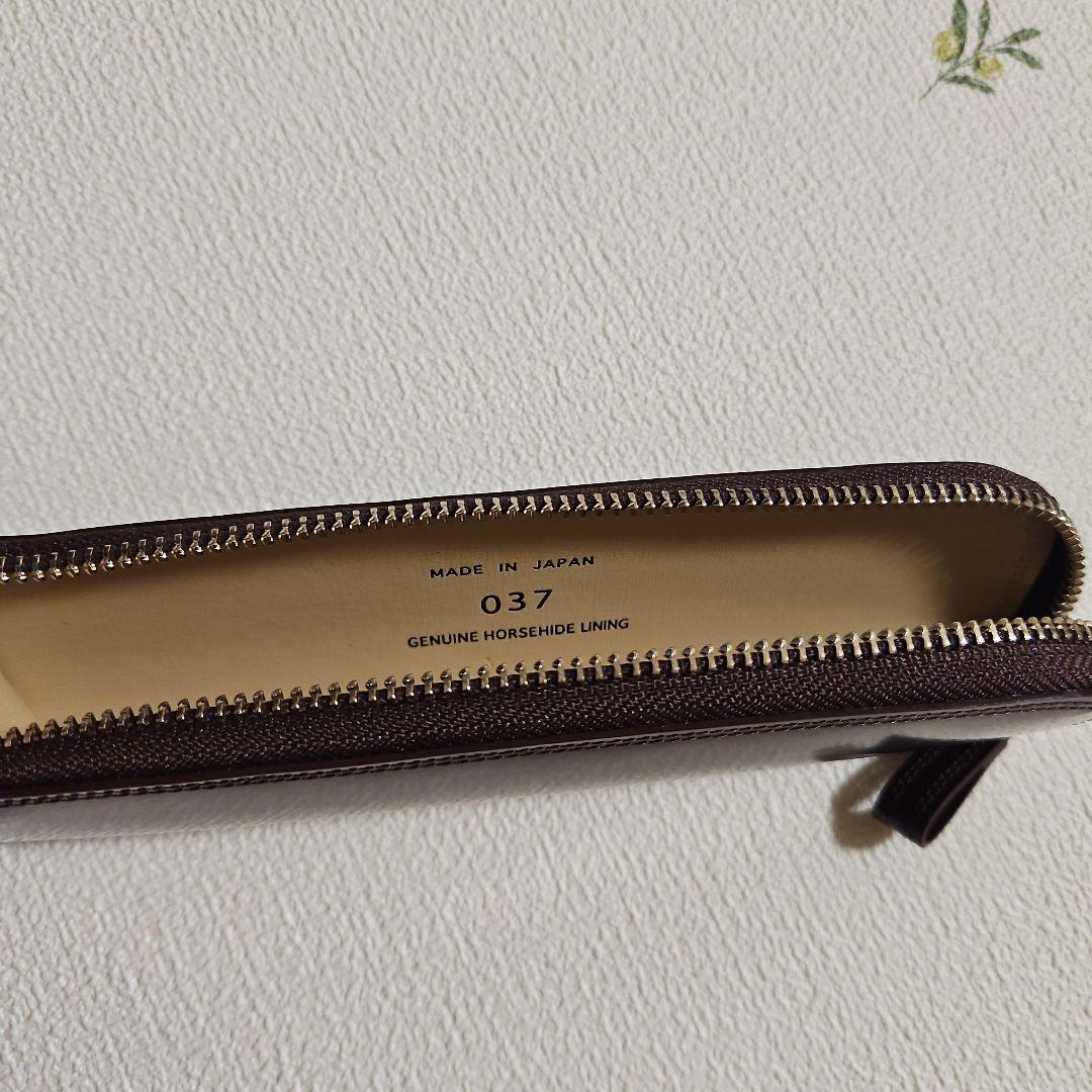 PORTER ダークブラウン レザー ペンケース