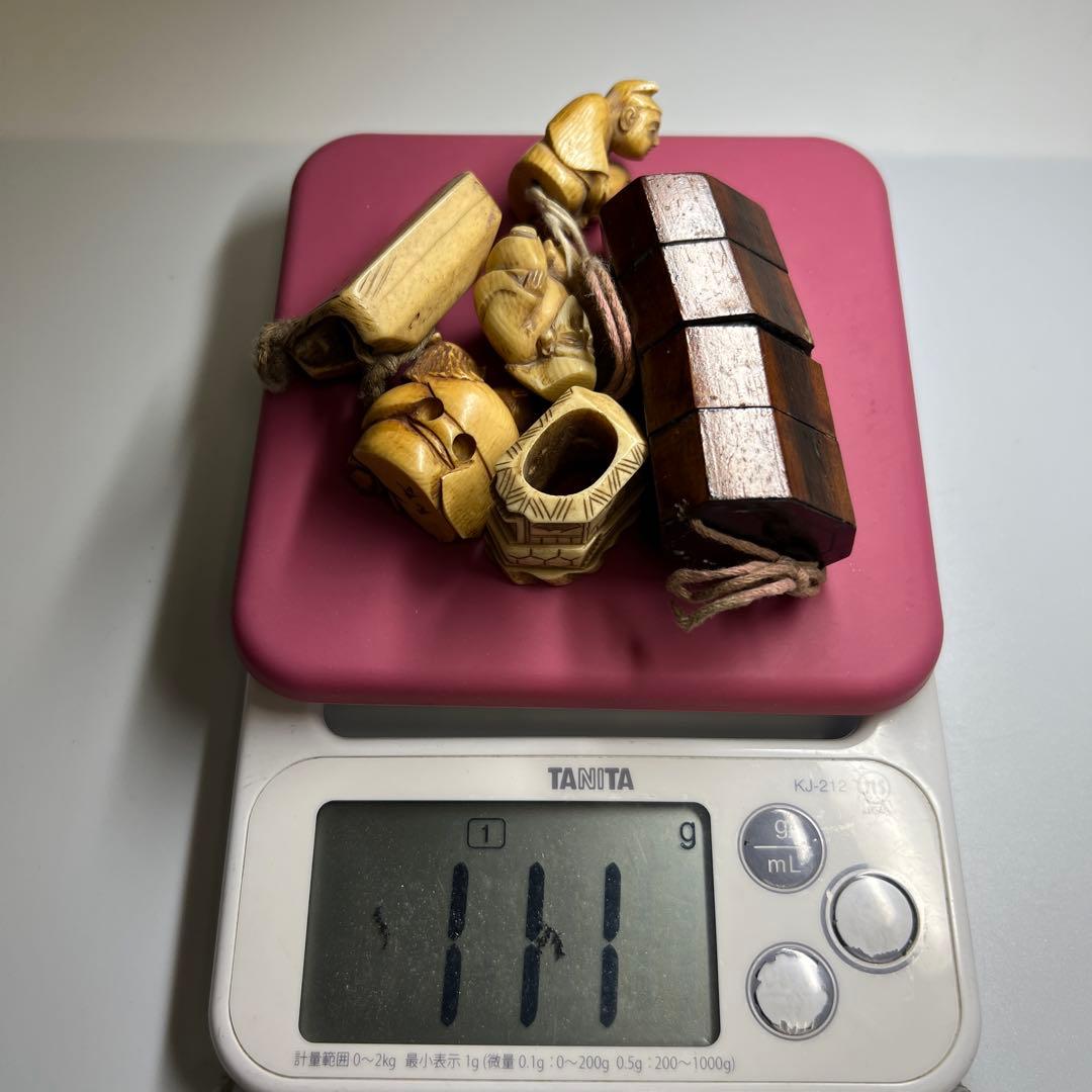 時代　極上根付、印籠セット　111g 東Y8-0109☆2Fトヒカ