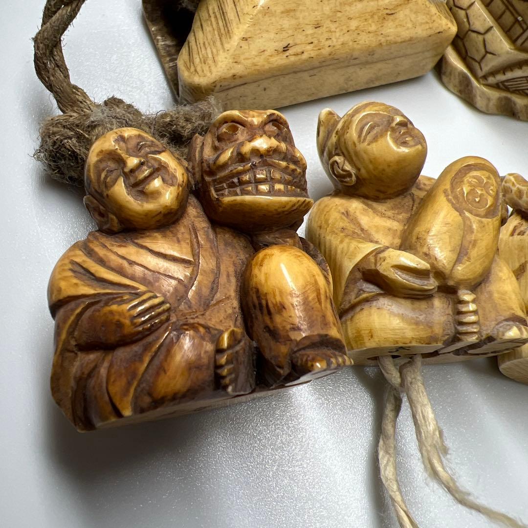 時代　極上根付、印籠セット　111g 東Y8-0109☆2Fトヒカ