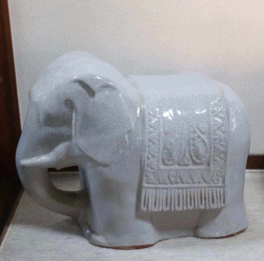 中国美術　哥釉象墩　送料込み0125