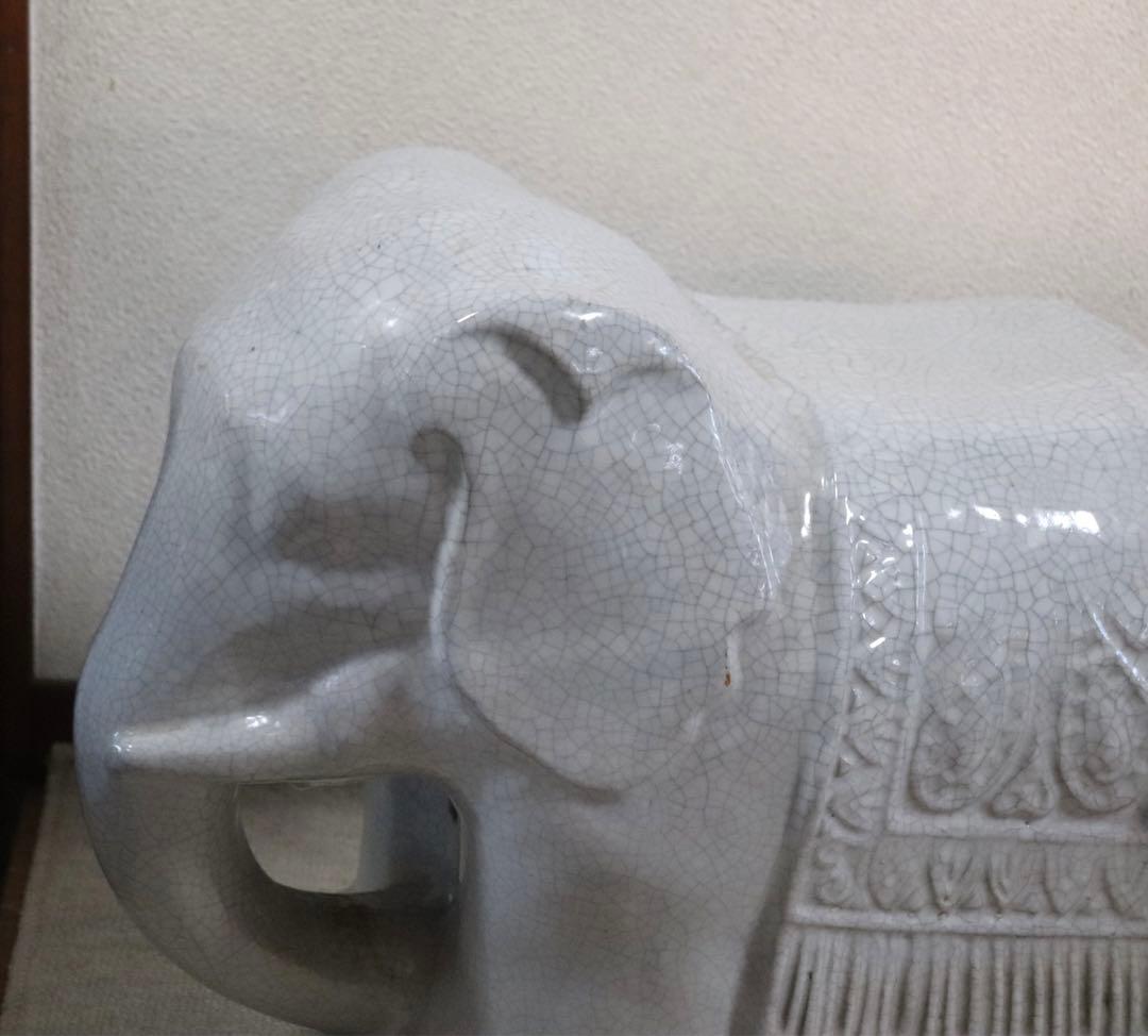 中国美術　哥釉象墩　送料込み0125