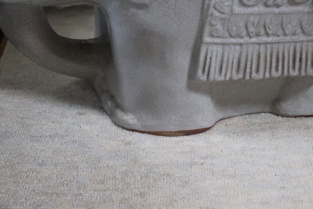 中国美術　哥釉象墩　送料込み0125