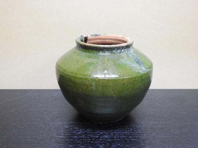 漢　緑釉　壺　MA324