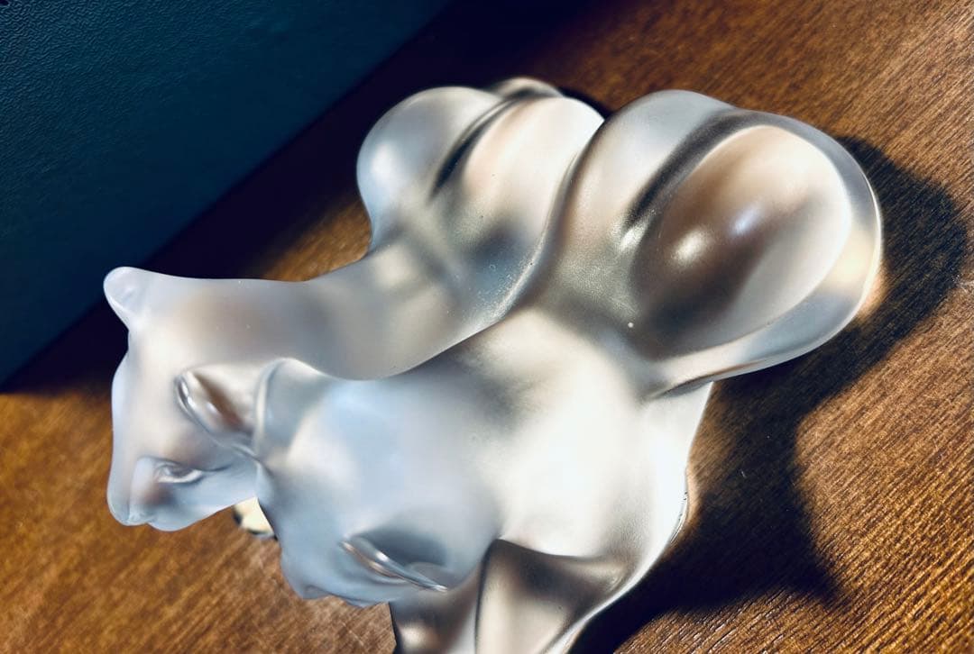 LALIQUE ラリック　愛合うライオン達　置物 オブジェ フィギュリン