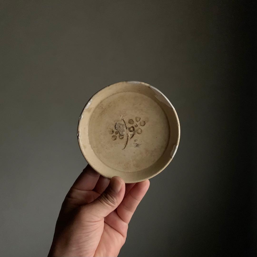 美濃 美濃型紙絵付け 小皿 平盃 酒器 古美術 古道具 アンティーク