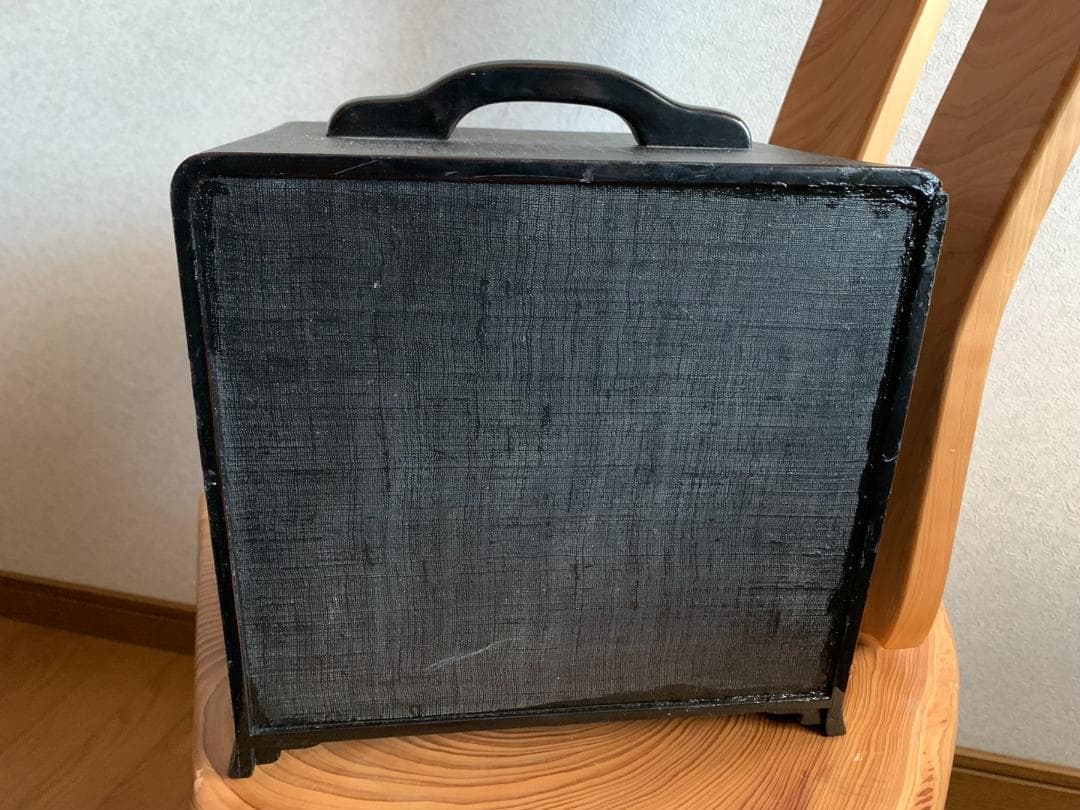 装飾収納箱　漆塗り　布着せ　螺鈿　東竹堂 飛竜　書道