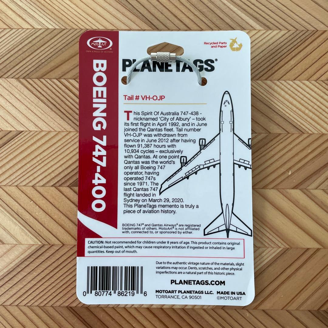 (新品未使用) 激レア PLANETAGS カンタス航空 VH-OJP