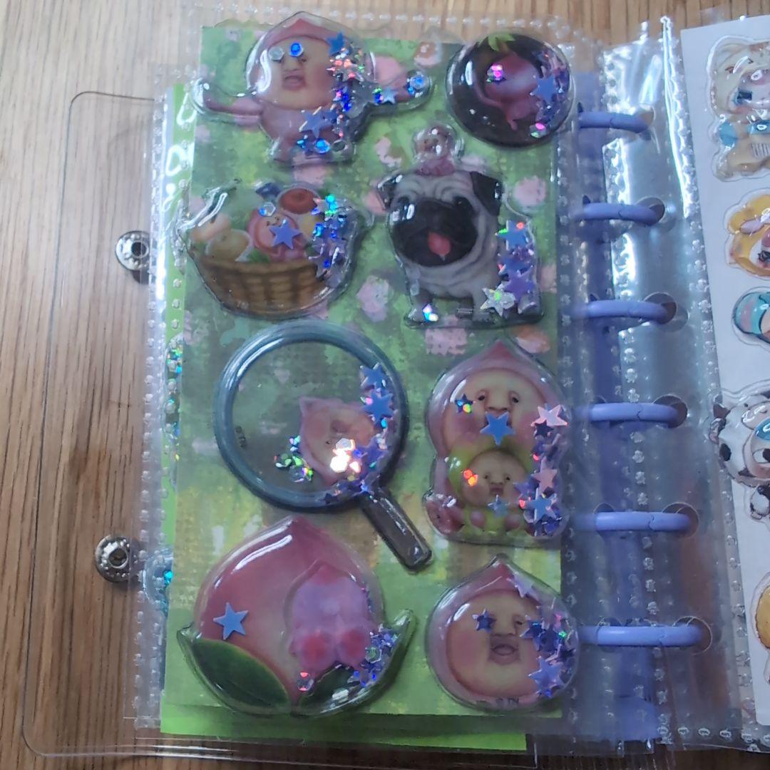 正規品 ボンボン プチ ミニ ウォーター デニム コットン おはじき シール帳