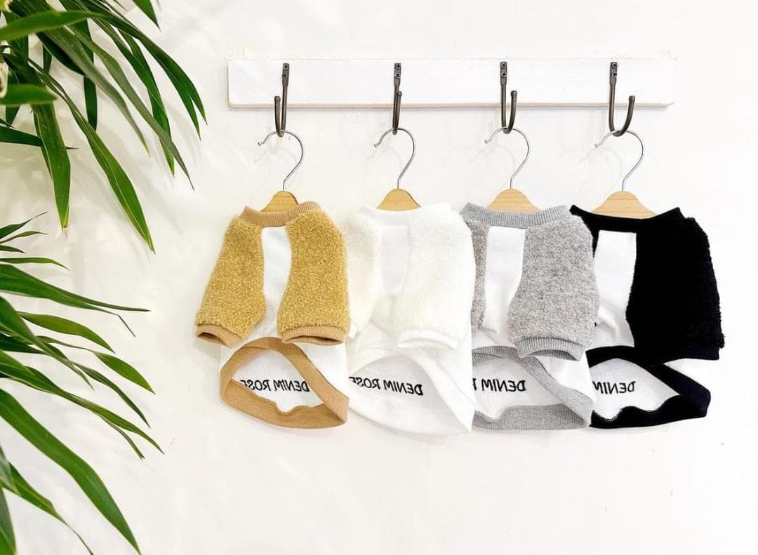 DENIM ROSE ビッグワッペンボアトレーナー