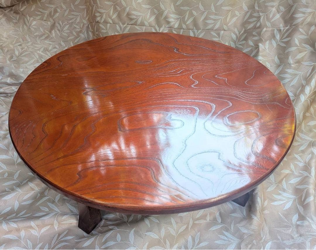 折りたたみちゃぶ台　欅材　超美品　昭和レトロ