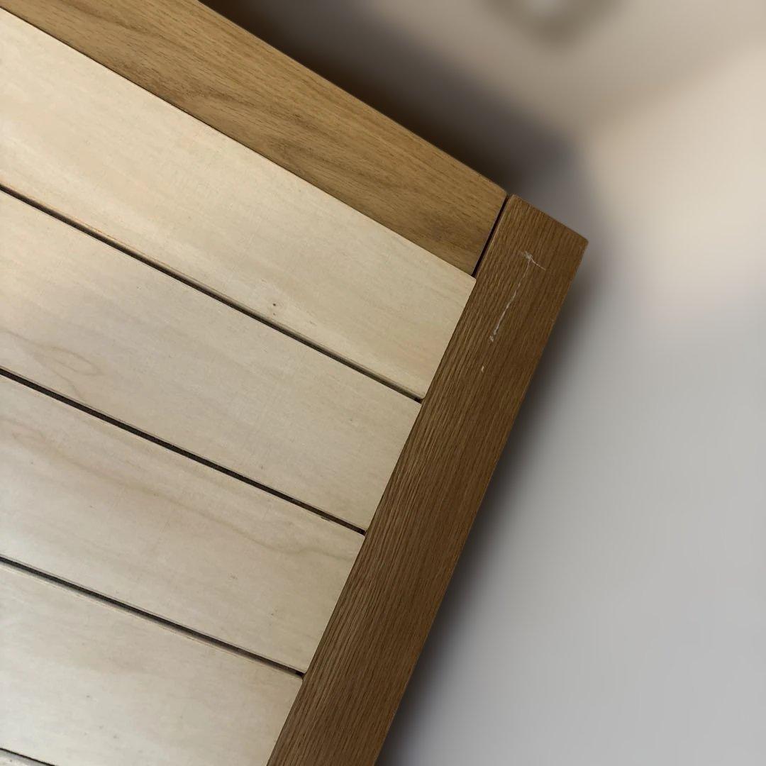 無印良品　収納ベッド　シングル　オーク材　廃盤商品　汚れあり