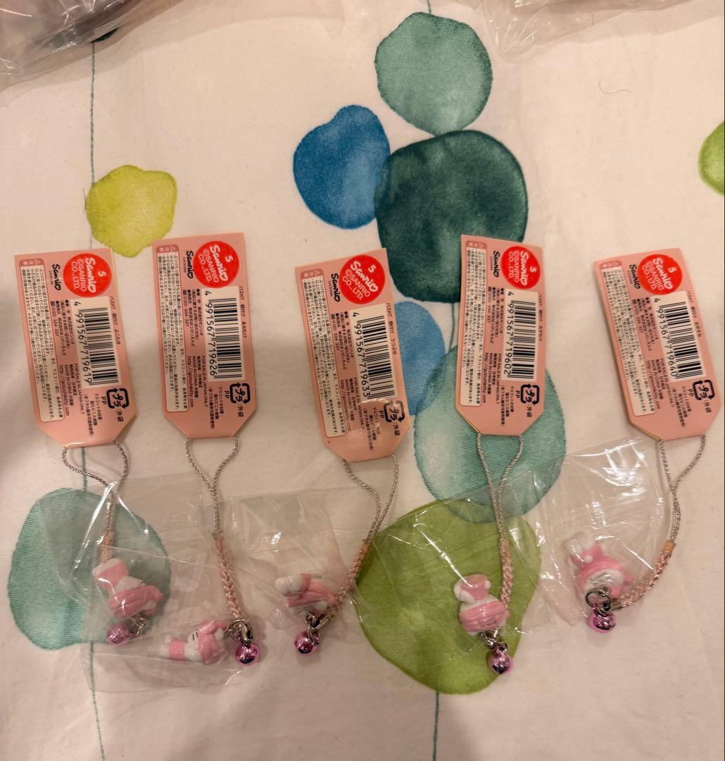 d*3様 【新品未開封】ハローキティ バスタイム お風呂 根付 ストラップ 5点