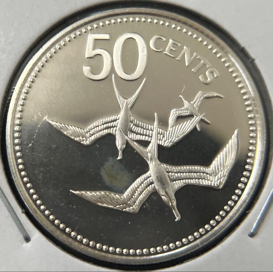 ベリーズ　1ドル〜1セントプルーフ銀貨　1975年　6枚まとめ