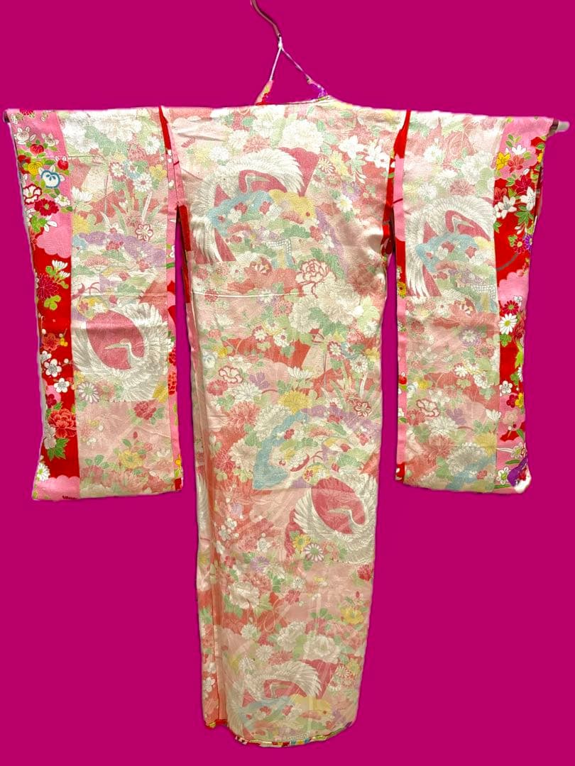 ※ピリパラ　アンティーク着物　七五三　長襦袢セット　正絹　2歳〜5歳