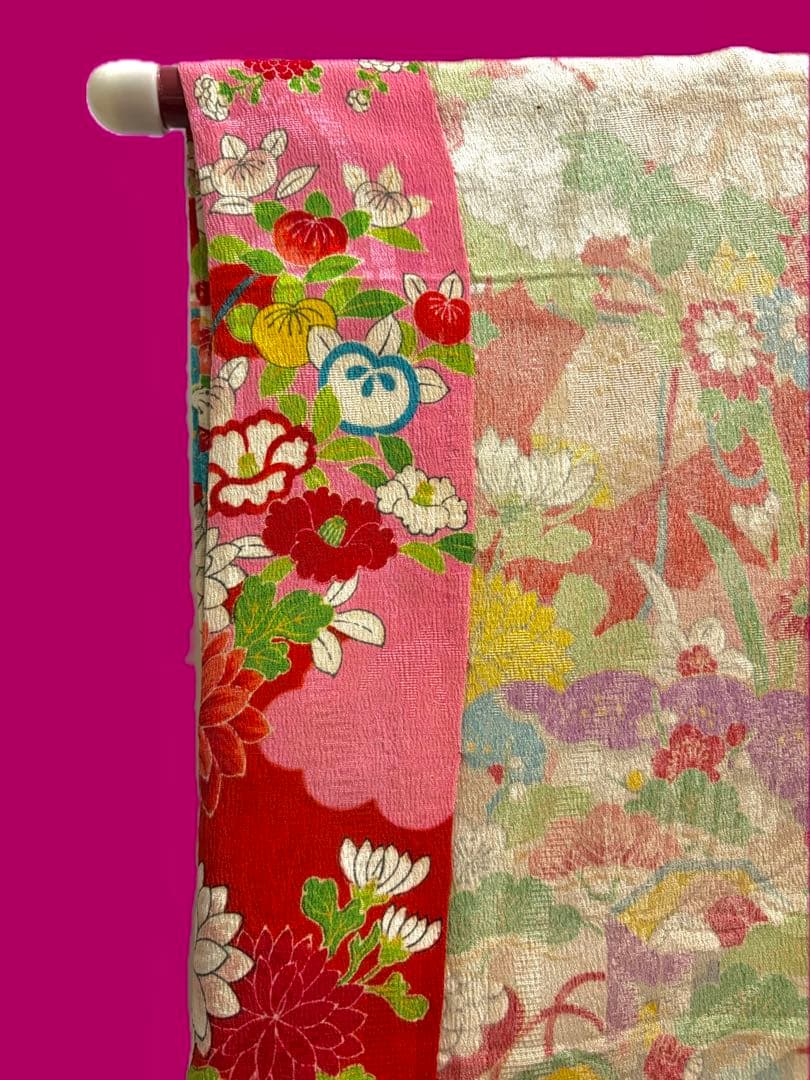 ※ピリパラ　アンティーク着物　七五三　長襦袢セット　正絹　2歳〜5歳