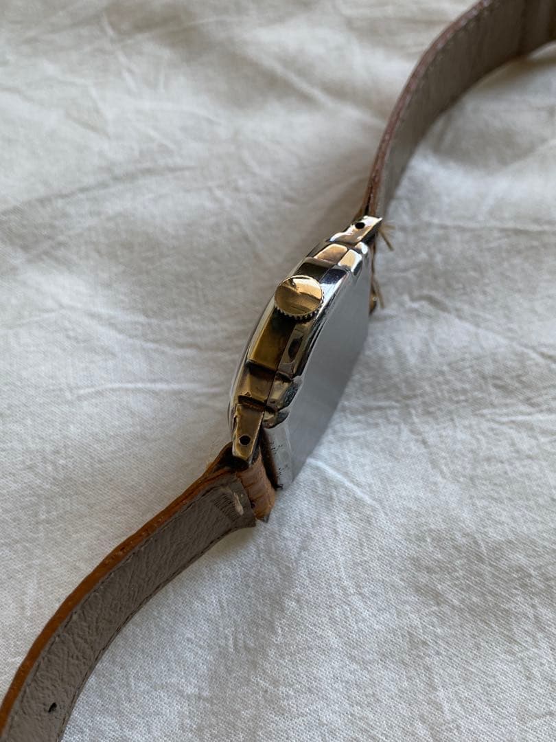 1930年代 BULOVA ツートン アンティーク時計 ビンテージ アールデコ