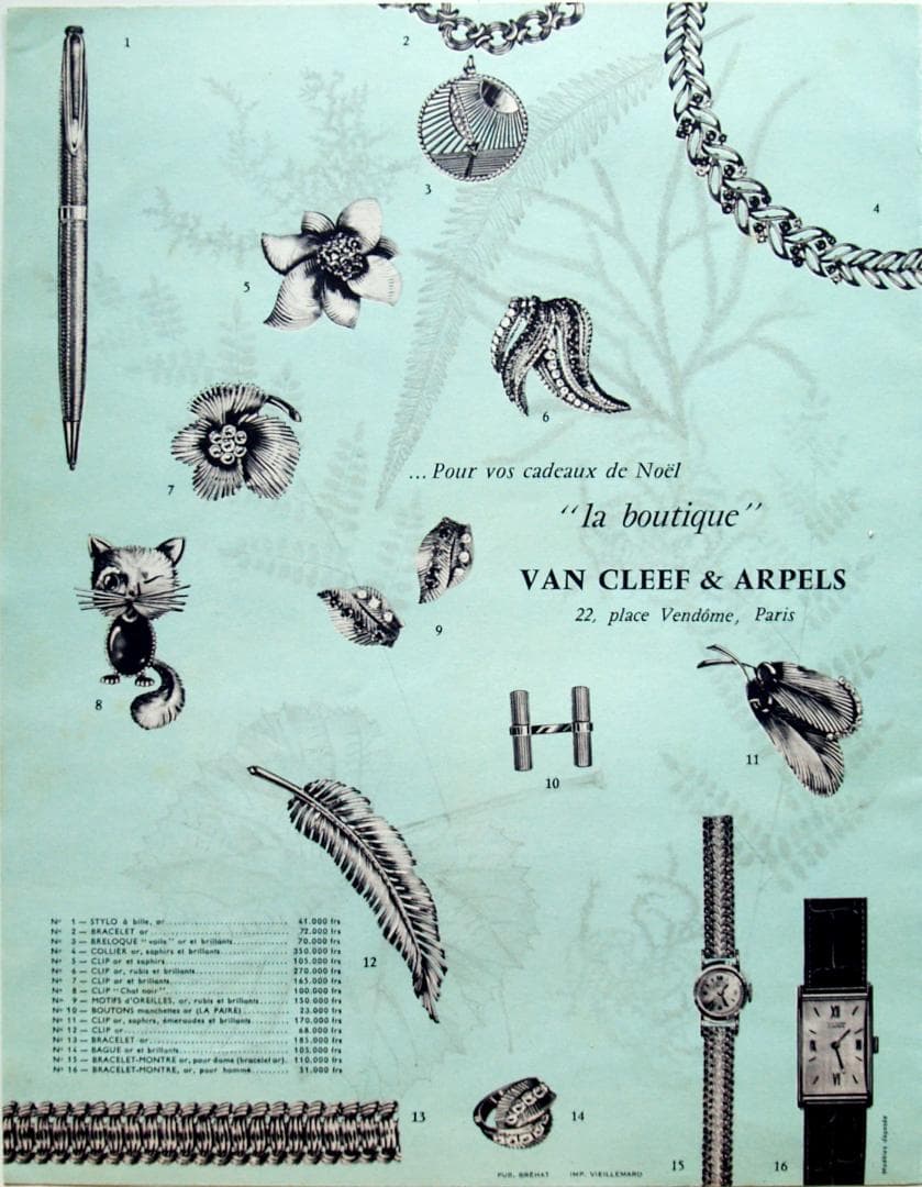 フランスの雑誌からのヴィンテージ広告　5種類／10アイテム