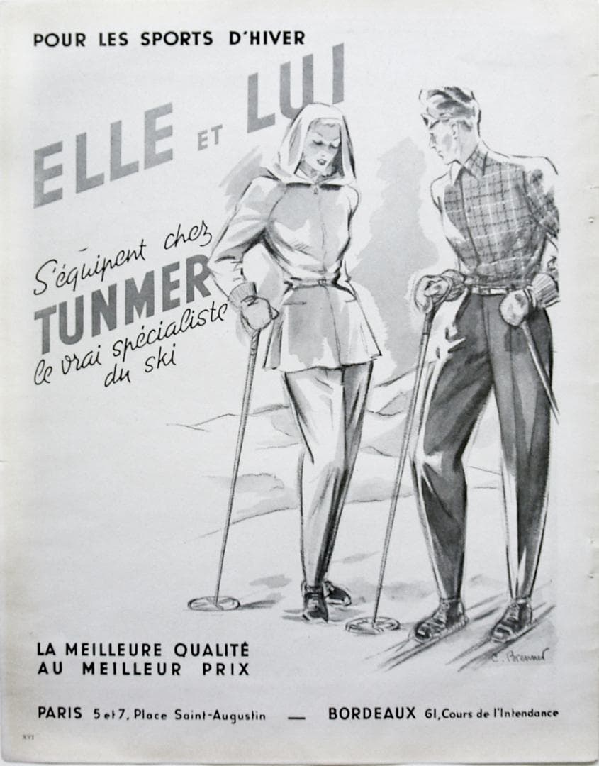 フランスの雑誌からのヴィンテージ広告　5種類／10アイテム