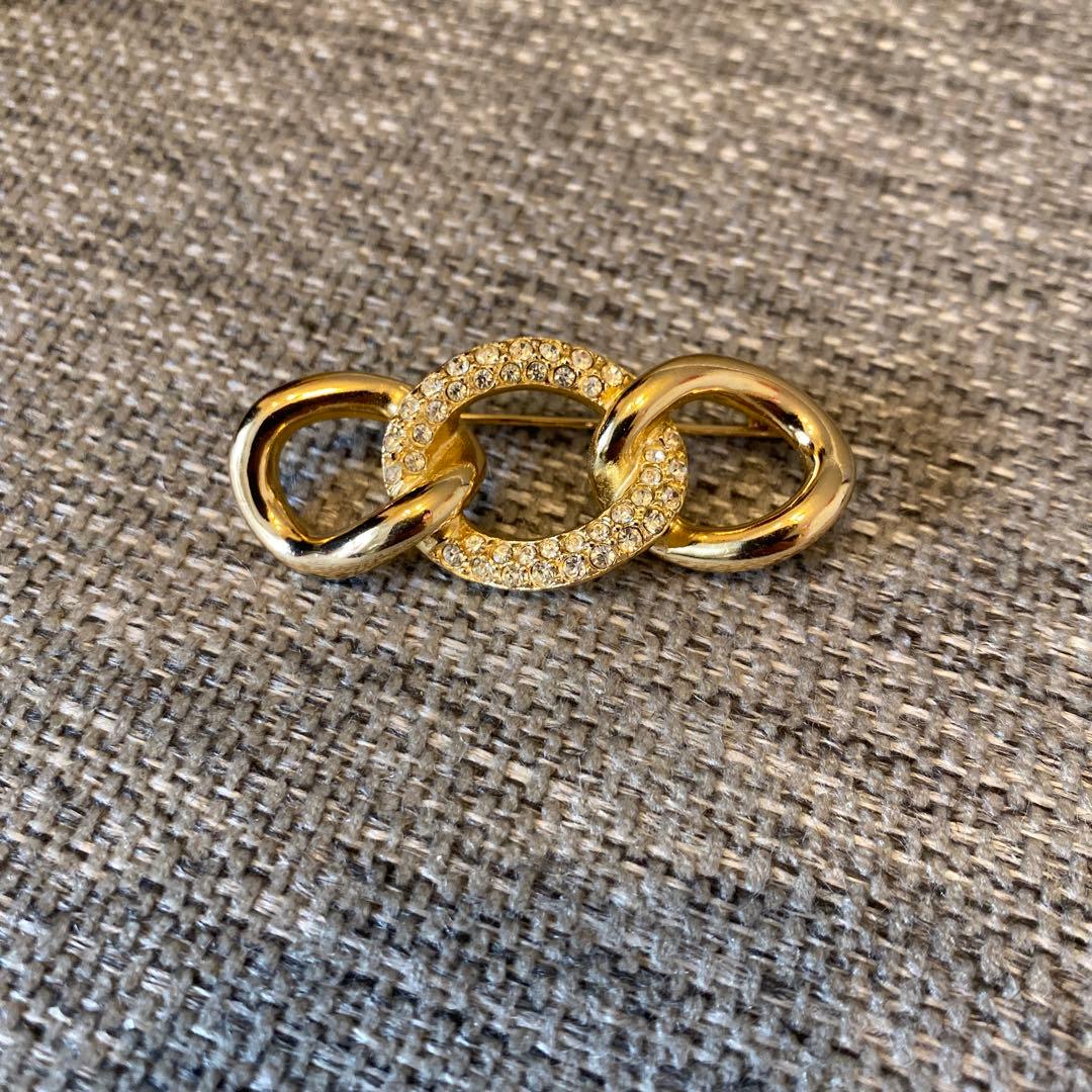 【美品　ディオール　Dior ブローチ　ゴールド】 正規品