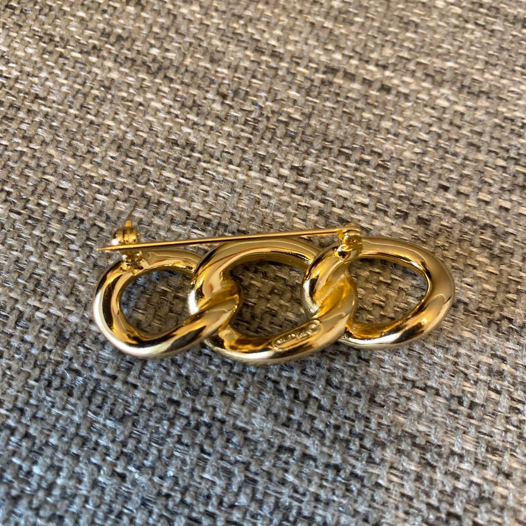 【美品　ディオール　Dior ブローチ　ゴールド】 正規品