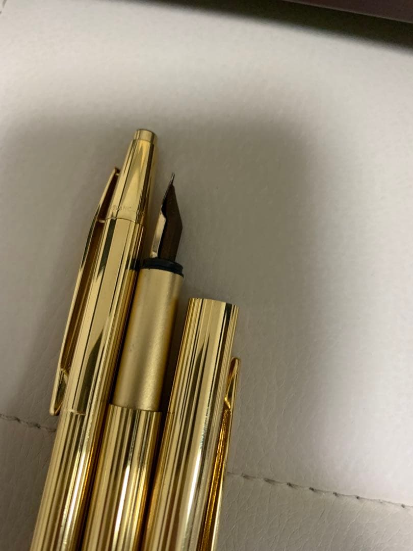 MONTBLANC ゴールド万年筆、ボールペンセット　585