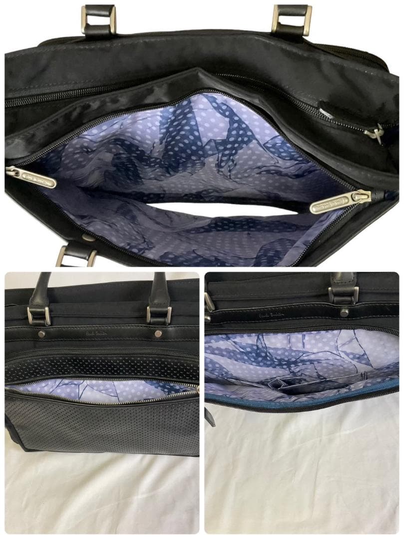 Paul Smith ビジネスバッグ パンチング レザーデザイン ナイロン