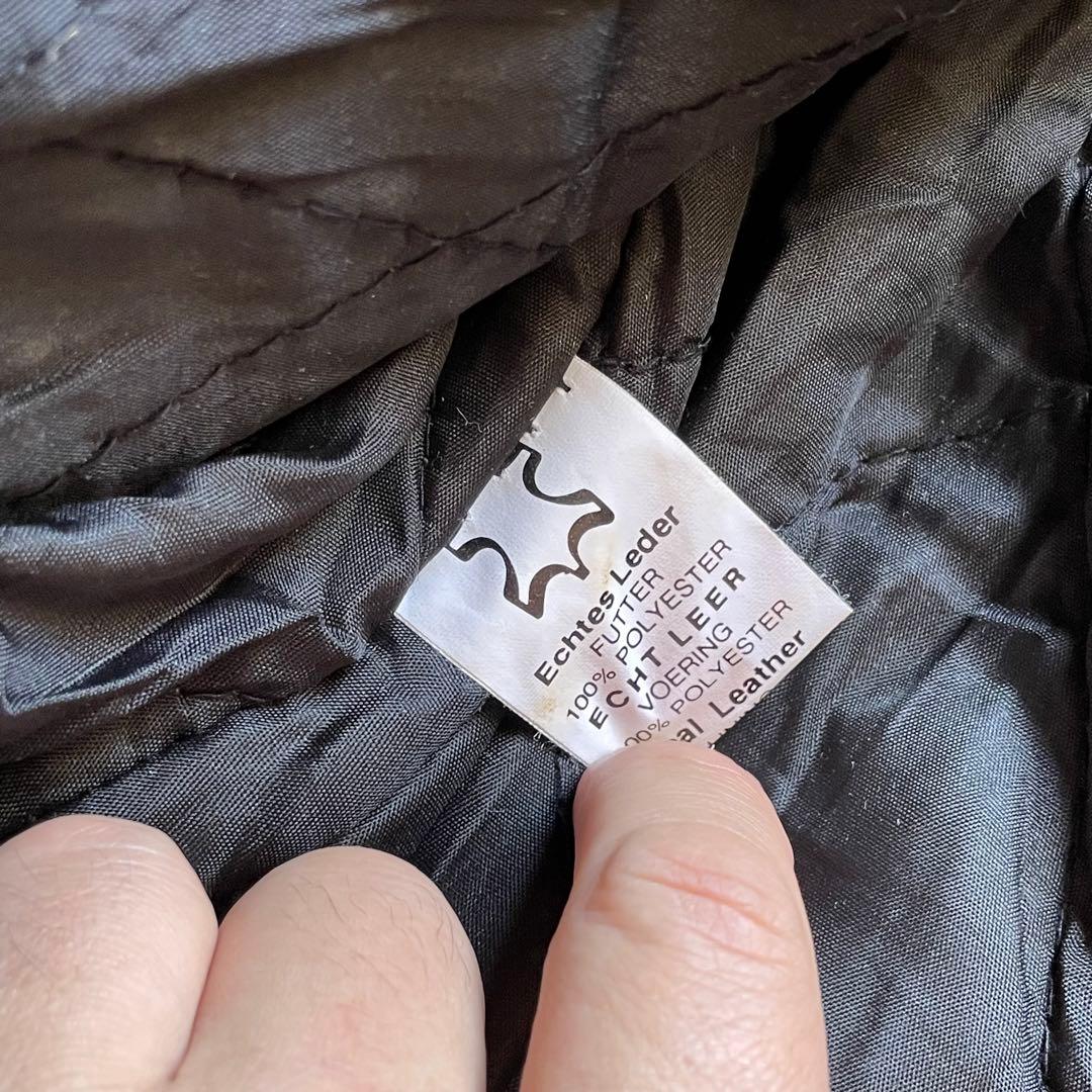 ■439 80年代ヨーロッパ ヴィンテージ古着 レザーライダースジャケット