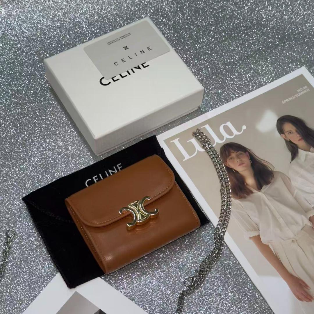 CELINE ブラウン 三つ折り財布