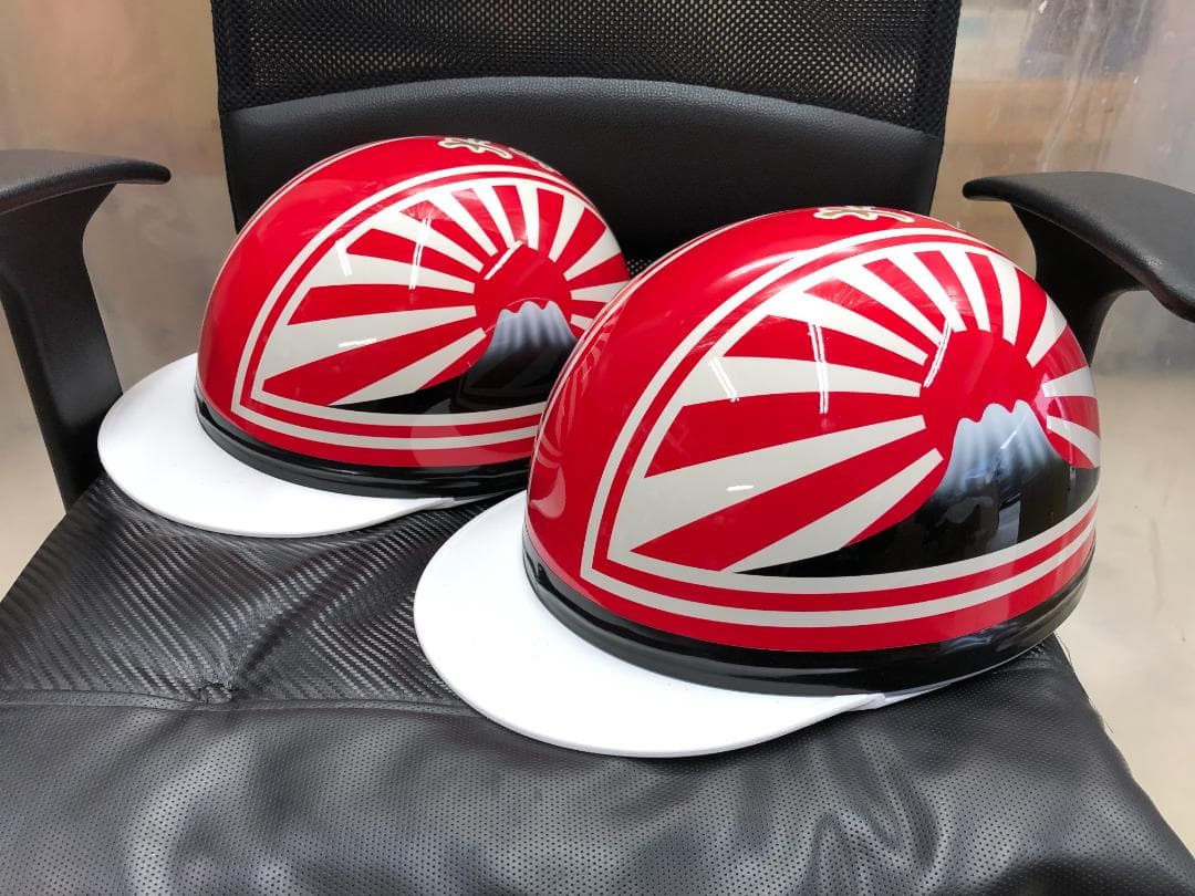 コルク半　カスタム　富士日章　三つボタン　赤白　文字ありセット　高級クリヤ