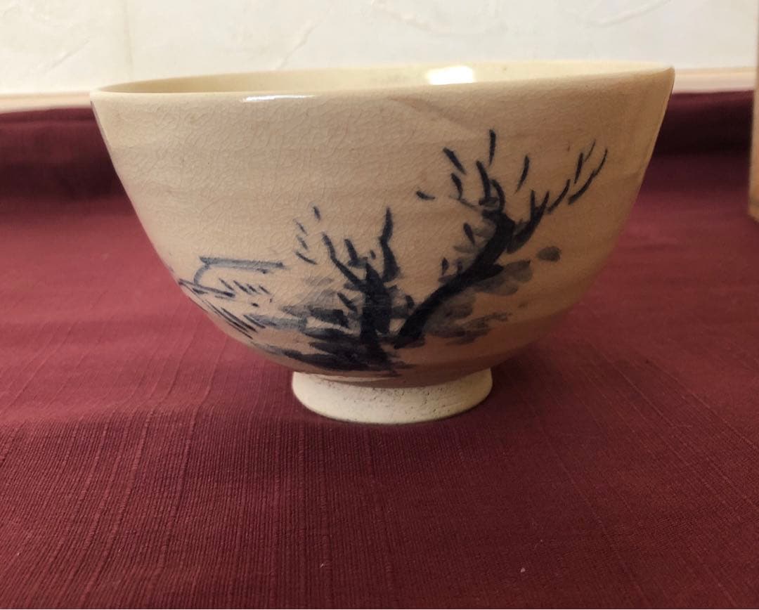 初代三浦竹泉（幽竹清泉）造　染付　抹茶茶碗　共箱付　茶道具　裏千家