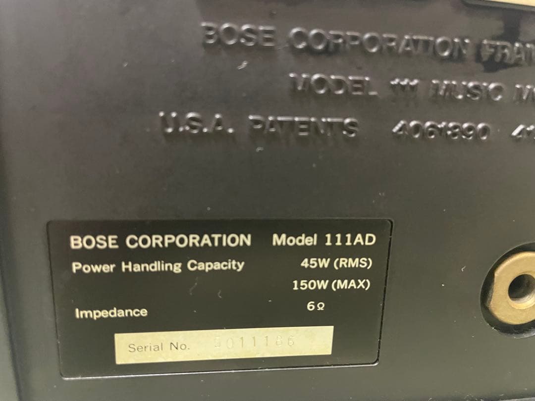 BOSE 111AD 2ウェイスピーカー ブラック　即日発送！