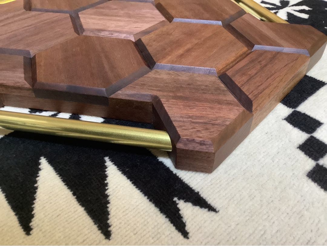 ヘキサゴンテーブル天板三脚テーブルヘキサゴン130ウォールナット