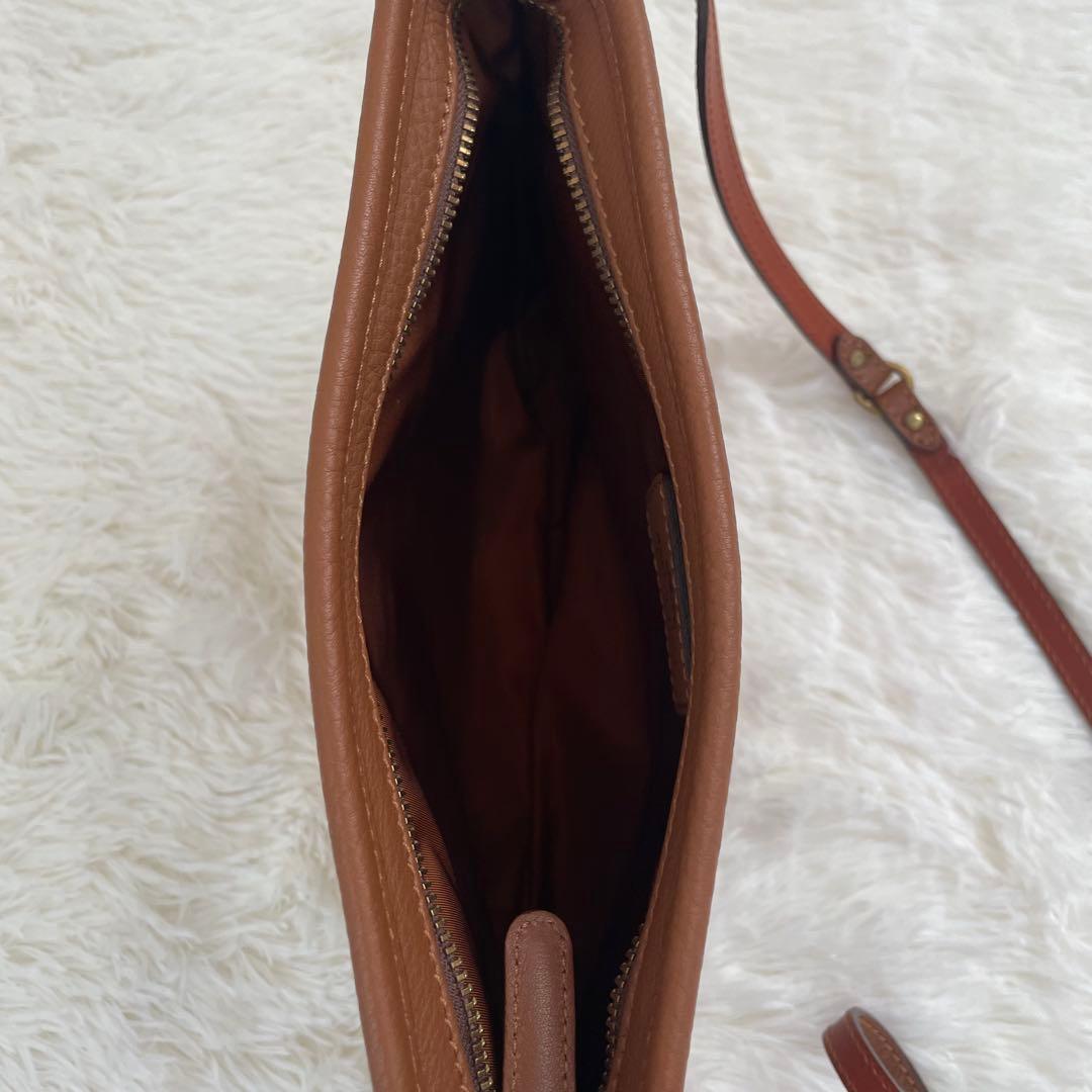 新品 フェリージ サコッシュ ショルダーバッグ レザー ブラウン 本革 ポーチ