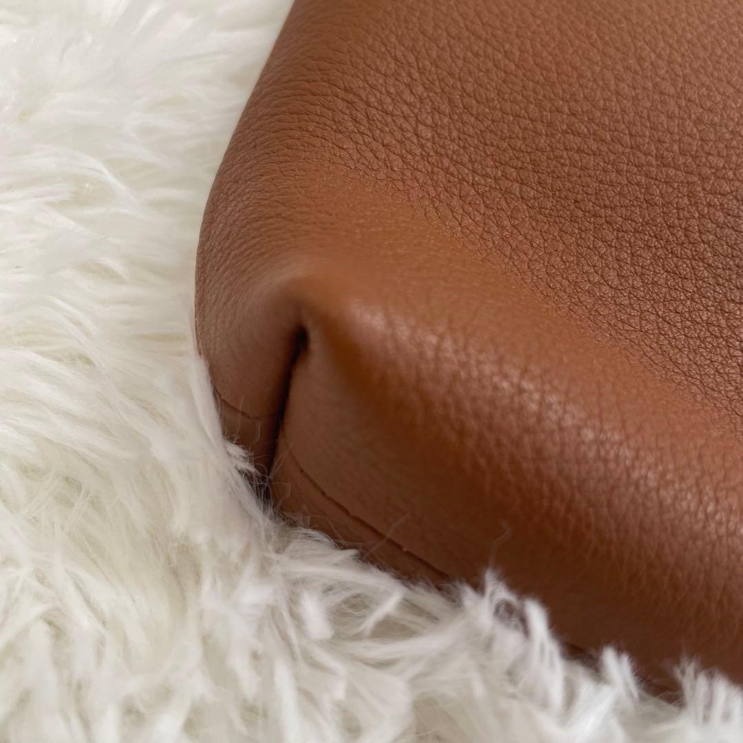 新品 フェリージ サコッシュ ショルダーバッグ レザー ブラウン 本革 ポーチ