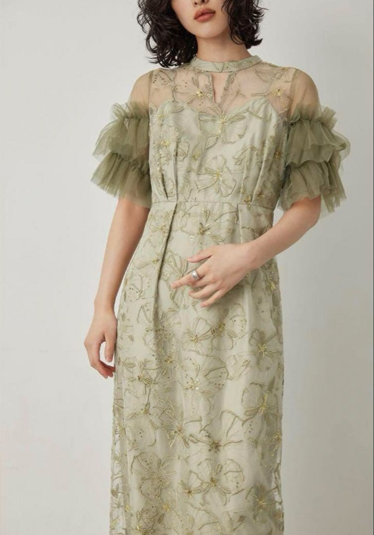 niana スパンコール刺繍レース オケージョンドレス