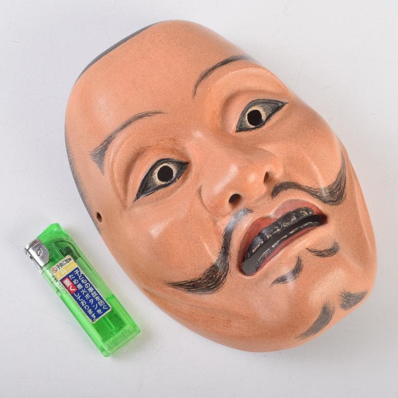 能面　能楽　雅楽　木彫　怪士　V　R9493