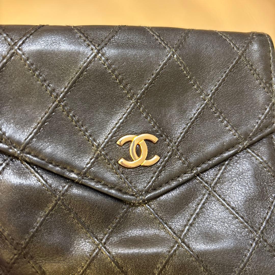 本物・正規品　CHANEL ビコローレ ラムスキン 二つ折り財布 Wホック