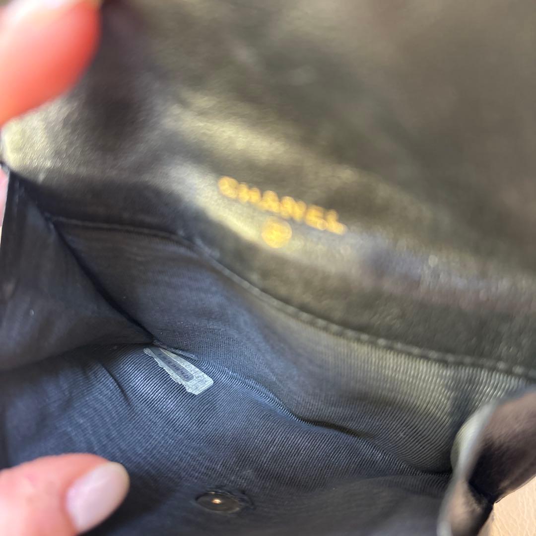 本物・正規品　CHANEL ビコローレ ラムスキン 二つ折り財布 Wホック