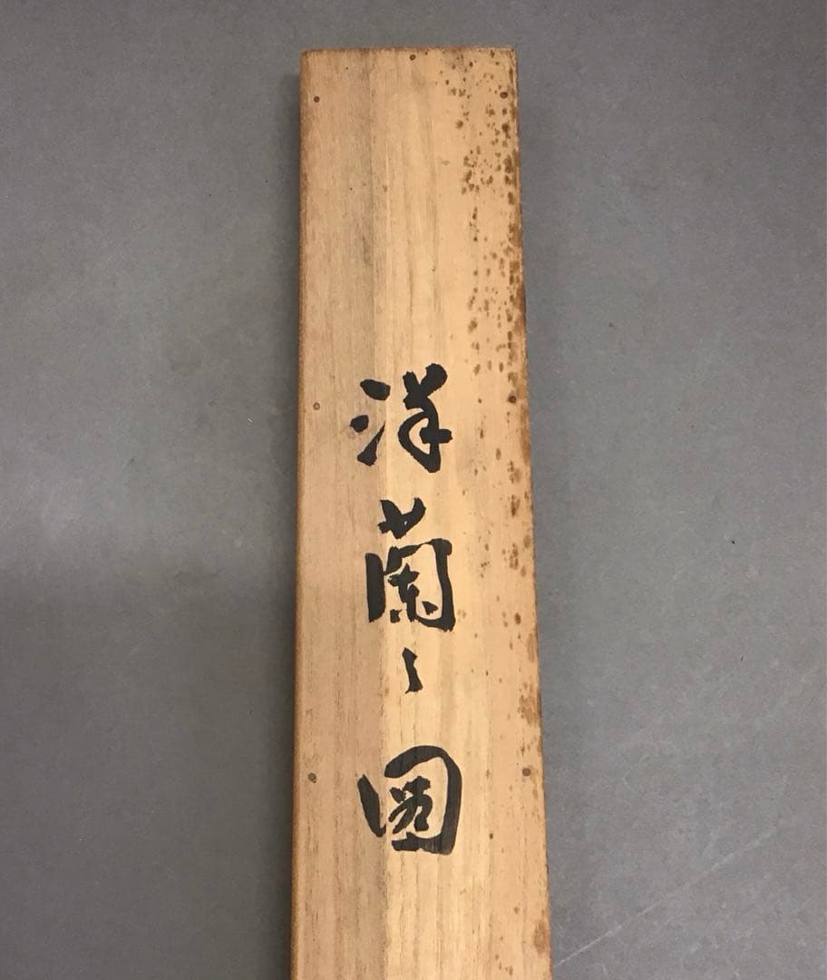 K茶道具　掛軸　「洋蘭の図」　古楊作　共箱　S1007KJ