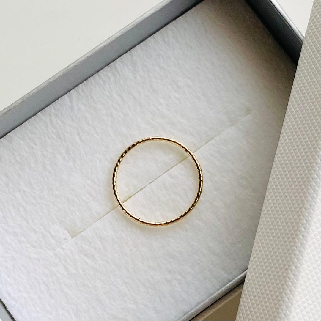 con affetto K10 イエローゴールド デザイン リング 指輪 11号