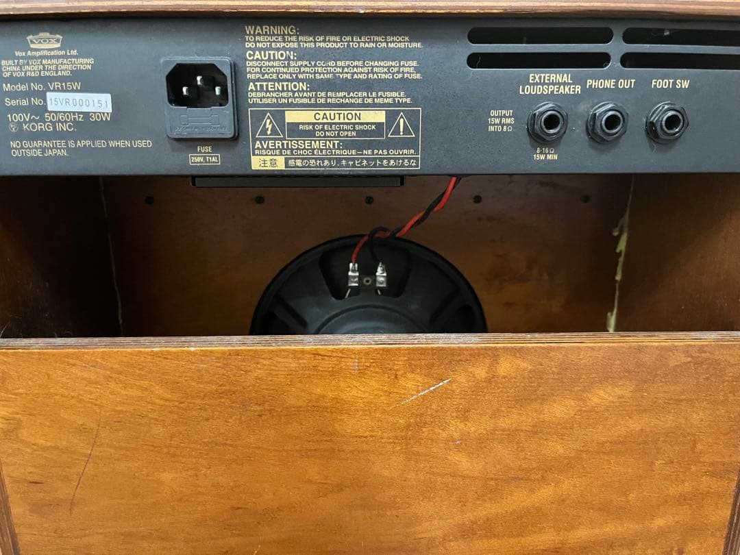 VOX VR15W 木製 希少品 ジャンク