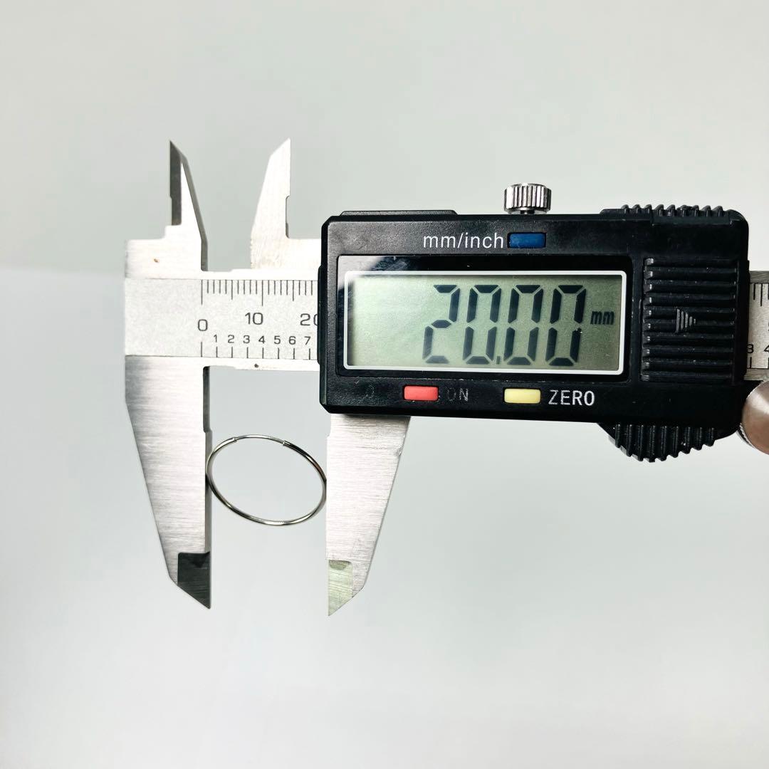 K10(WG) 地金 フープ ピアス 直径20mm